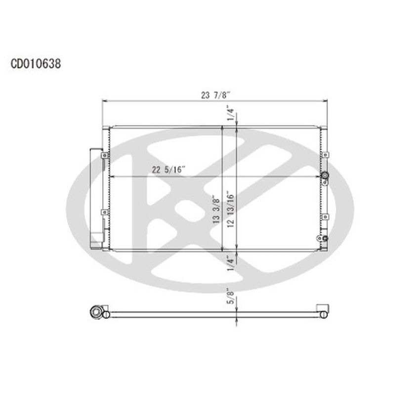 KOYORAD CD010638 Koyorad A/C Condenser CD010638