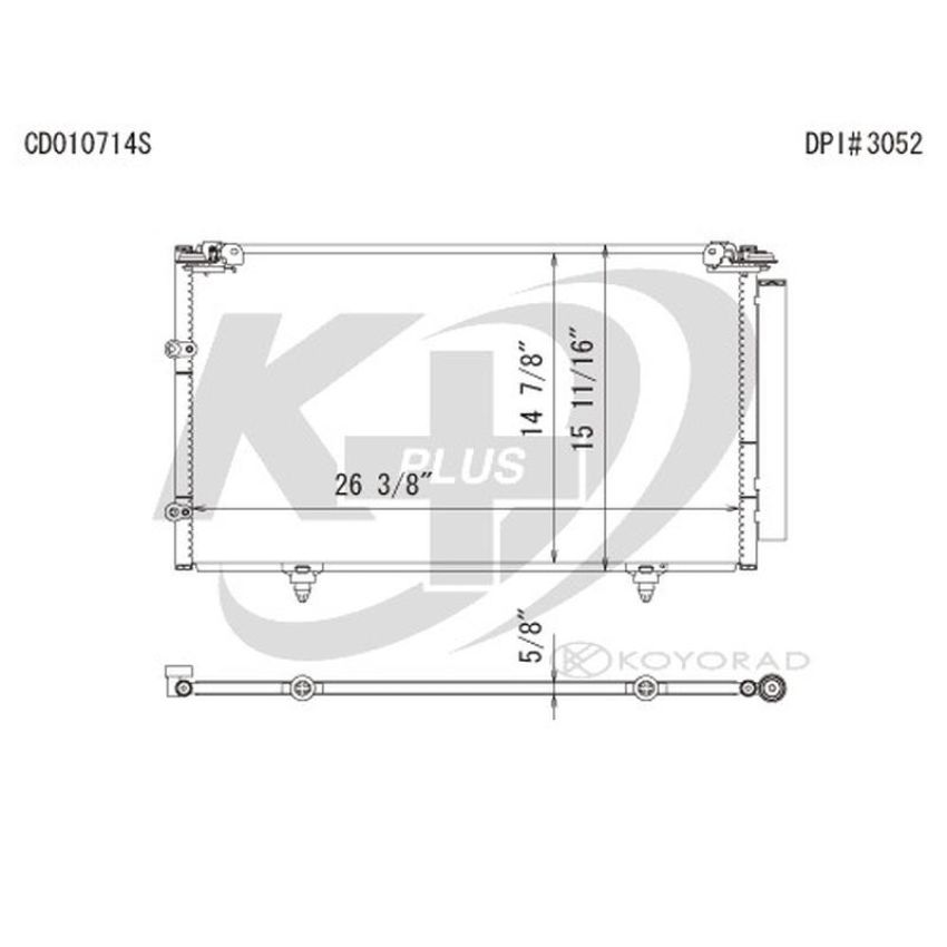 KOYORAD CD010714S Koyorad A/C Condenser CD010714S