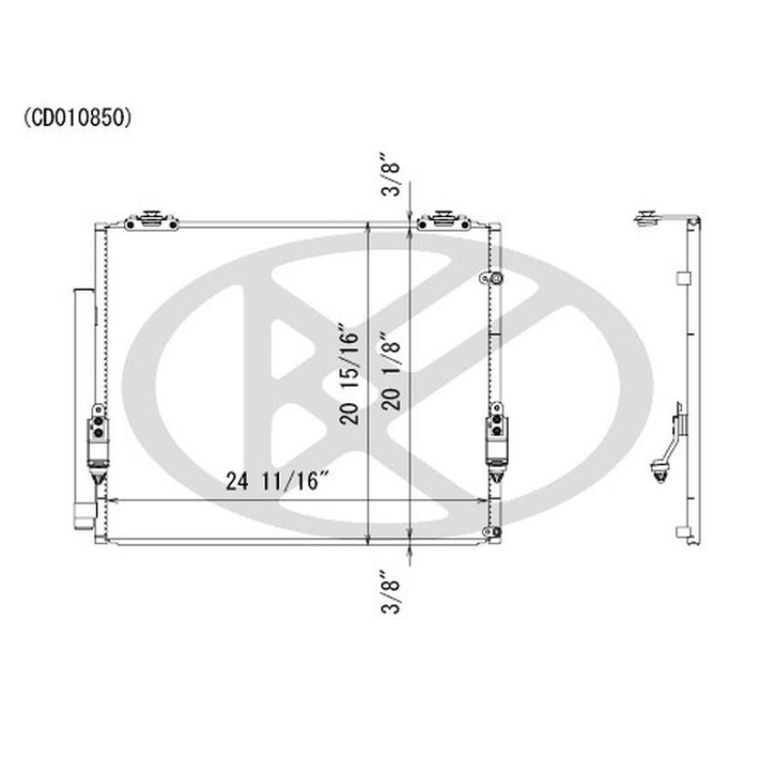 KOYORAD CD010850 Koyorad A/C Condenser CD010850