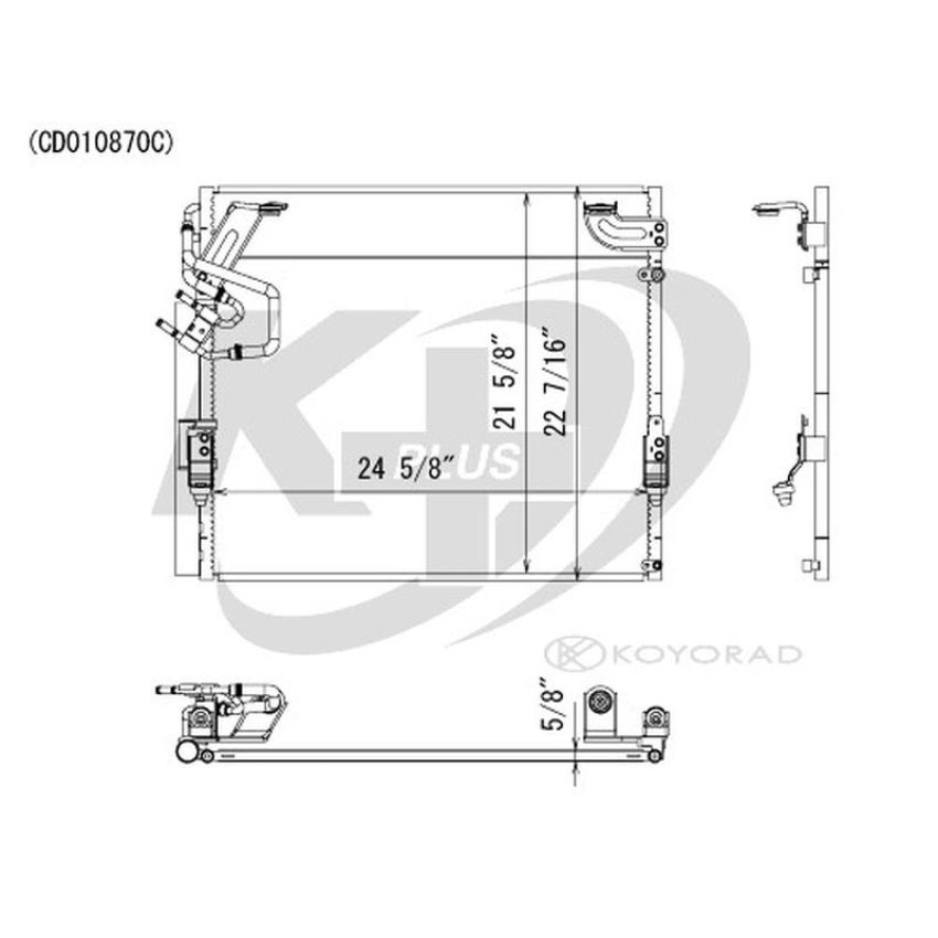 KOYORAD CD010870 Koyorad A/C Condenser CD010870