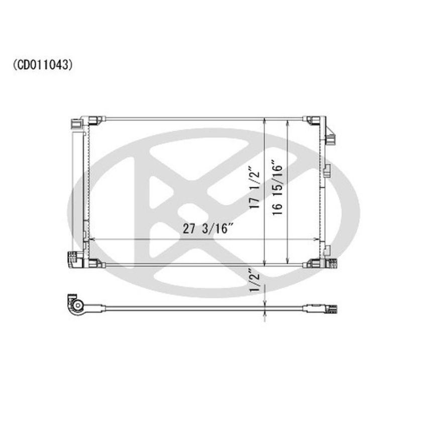 KOYORAD CD011043 Koyorad A/C Condenser CD011043
