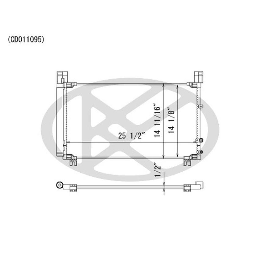 KOYORAD CD011095 Koyorad A/C Condenser CD011095
