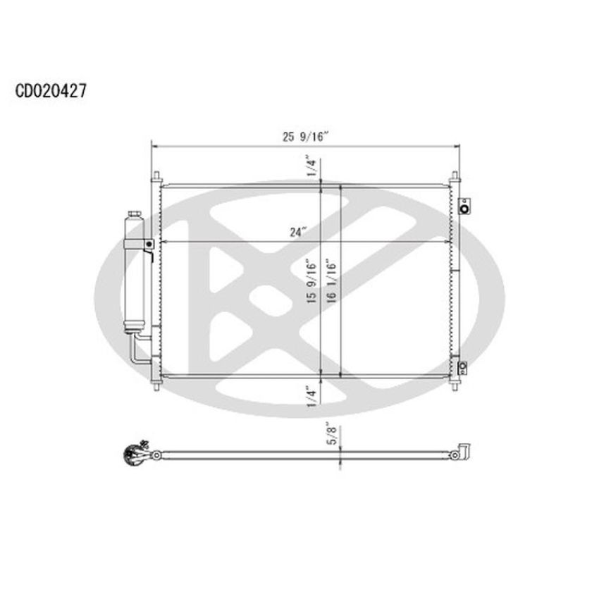 KOYORAD CD020427 Koyorad A/C Condenser CD020427