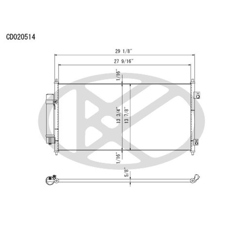 KOYORAD CD020514 Koyorad A/C Condenser CD020514