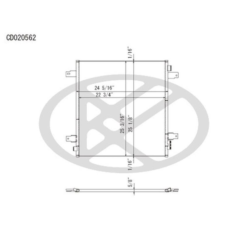 KOYORAD CD020562 Koyorad A/C Condenser CD020562