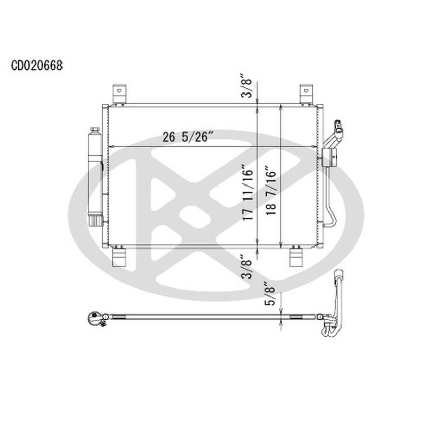 KOYORAD CD020668 Koyorad A/C Condenser CD020668