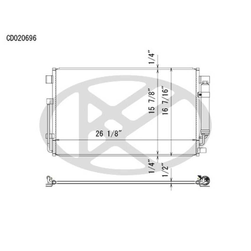 KOYORAD CD020696 Koyorad A/C Condenser CD020696