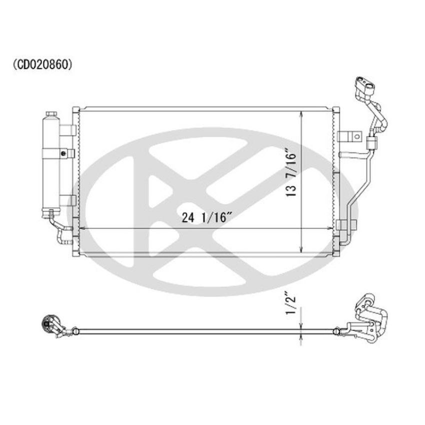 KOYORAD CD020860 Koyorad A/C Condenser CD020860