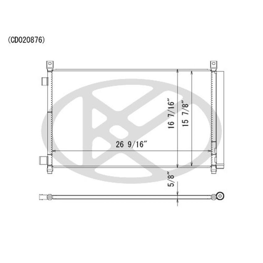 KOYORAD CD020876 Koyorad A/C Condenser CD020876