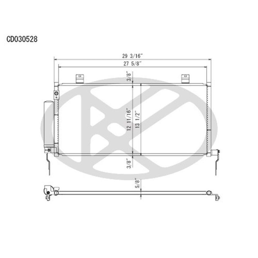 KOYORAD CD030528 Koyorad A/C Condenser CD030528