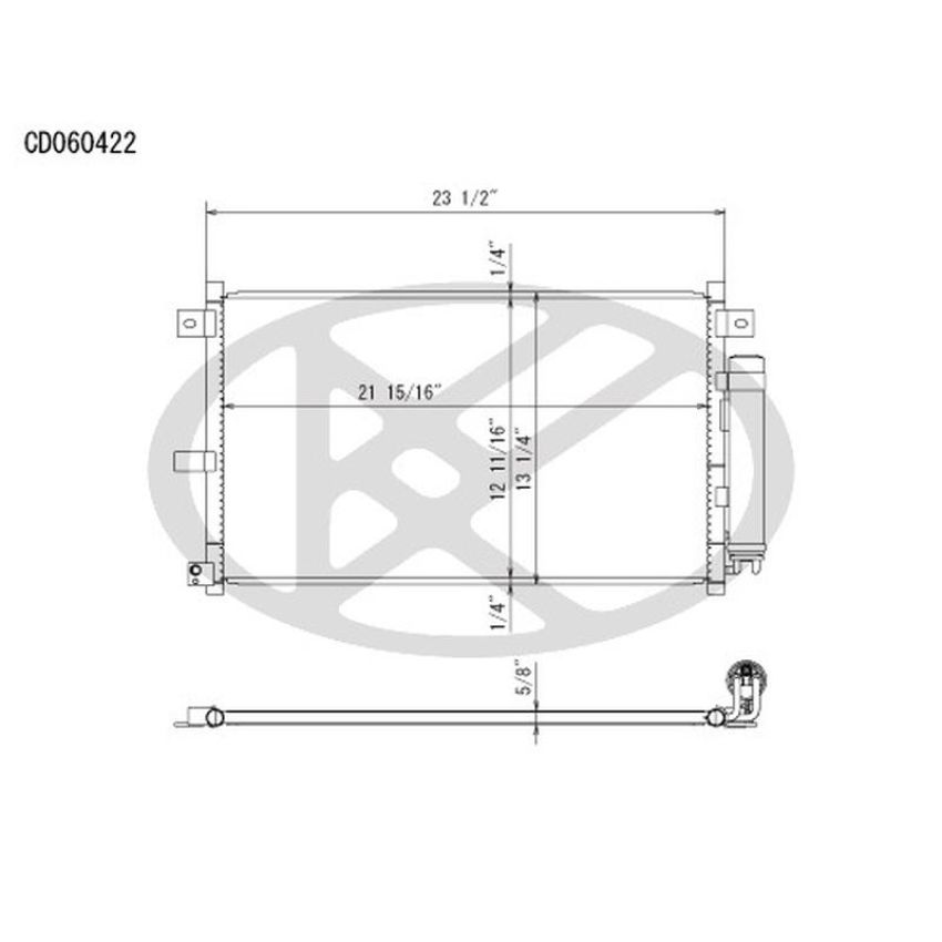 KOYORAD CD060422 Koyorad A/C Condenser CD060422