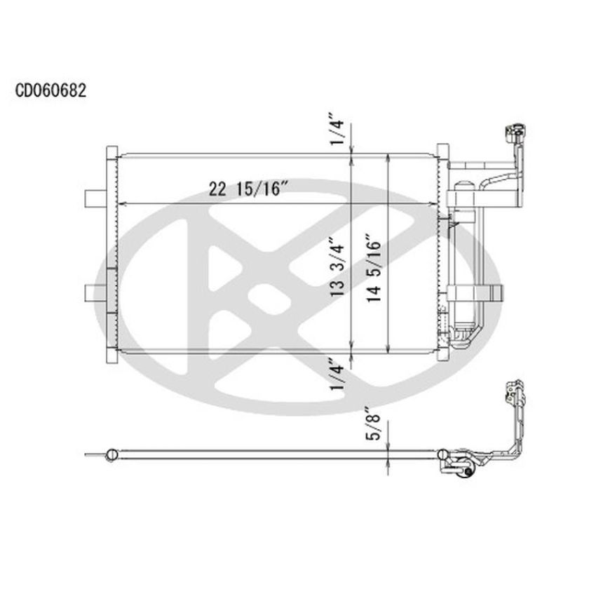 KOYORAD CD060682 Koyorad A/C Condenser CD060682