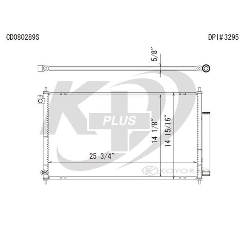 KOYORAD CD080289S Koyorad A/C Condenser CD080289S
