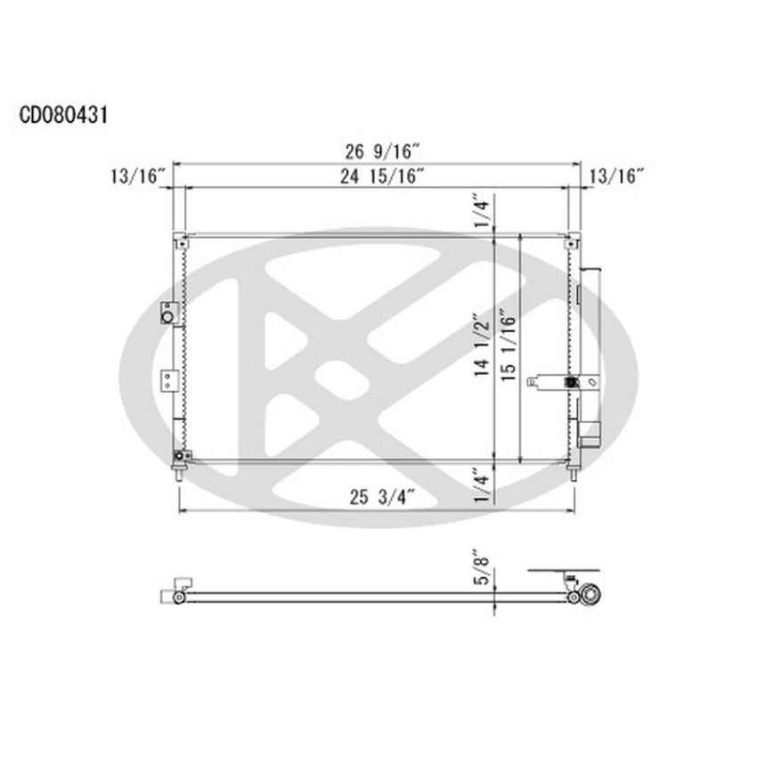 KOYORAD CD080431 Koyorad A/C Condenser CD080431