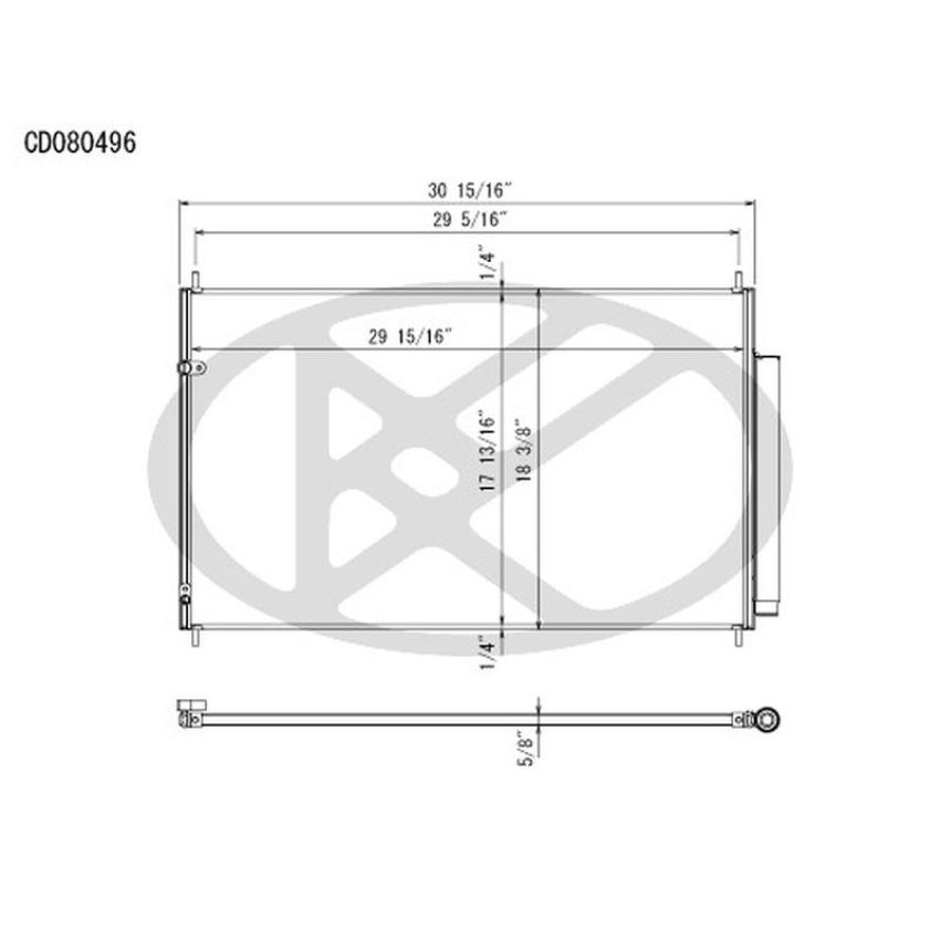 KOYORAD CD080496 Koyorad A/C Condenser CD080496
