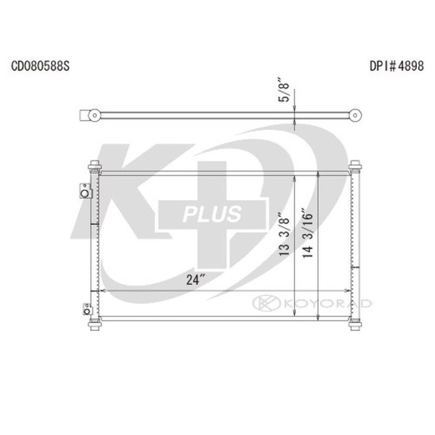 KOYORAD CD080588 Koyorad A/C Condenser CD080588