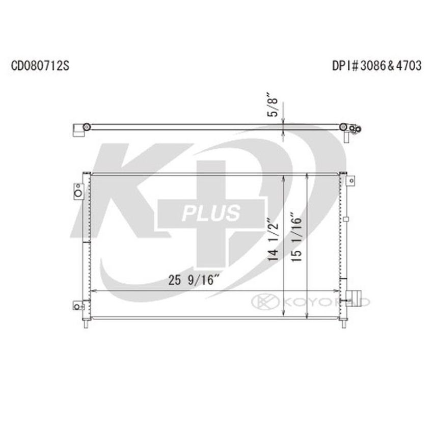 KOYORAD CD080712S Koyorad A/C Condenser CD080712S