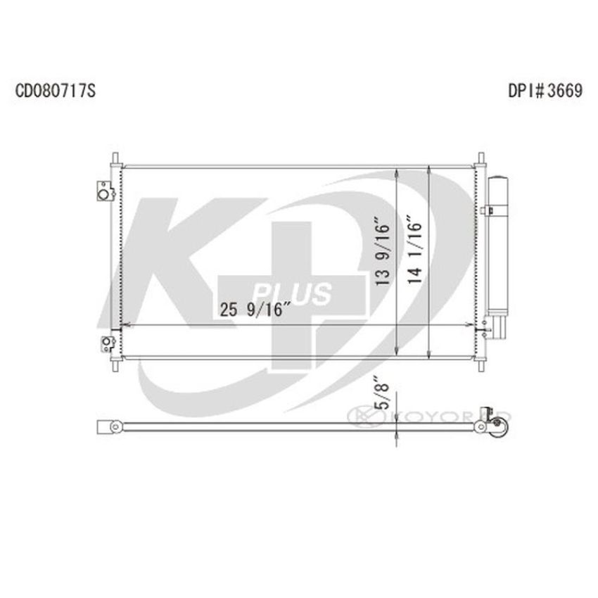 KOYORAD CD080717S Koyorad A/C Condenser CD080717S