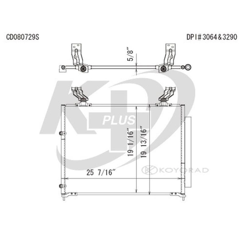 KOYORAD CD080729S Koyorad A/C Condenser CD080729S