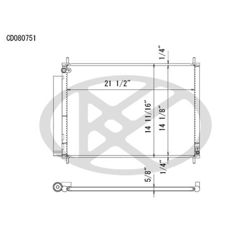 KOYORAD CD080751 Koyorad A/C Condenser CD080751