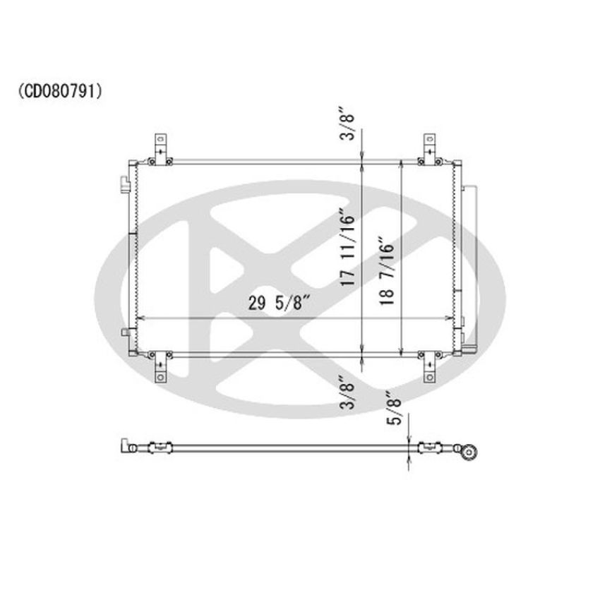 KOYORAD CD080791 Koyorad A/C Condenser CD080791