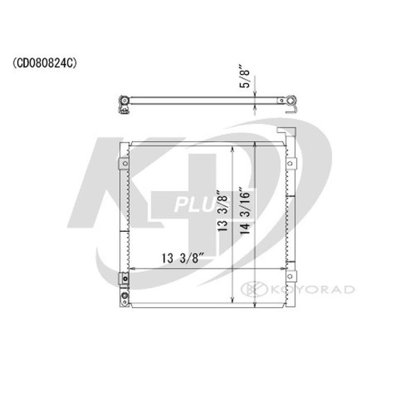 KOYORAD CD080824S Koyorad A/C Condenser CD080824S