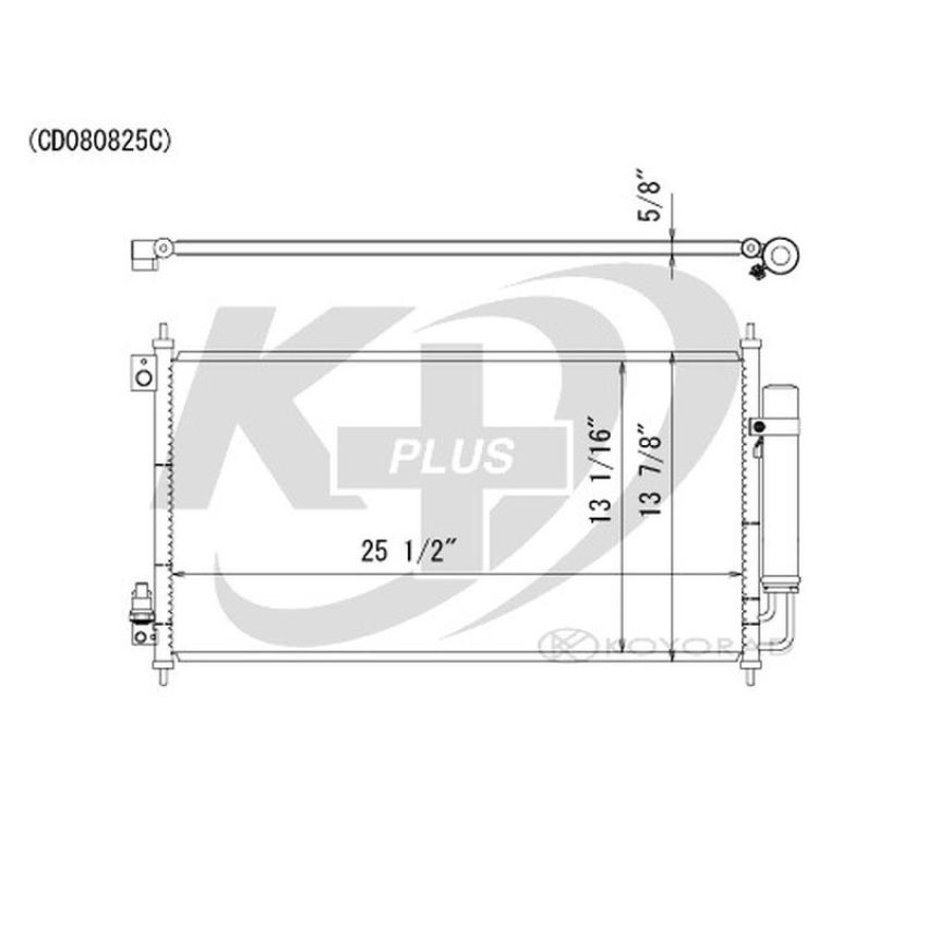 KOYORAD CD080825S Koyorad A/C Condenser CD080825S