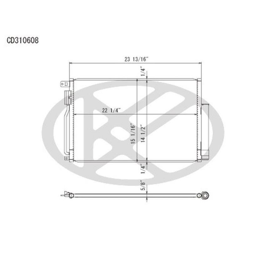 KOYORAD CD310608 Koyorad A/C Condenser CD310608