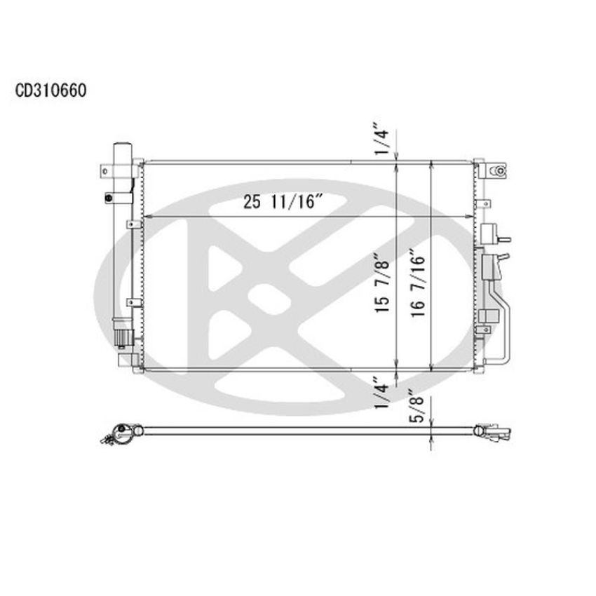 KOYORAD CD310660S Koyorad A/C Condenser CD310660S