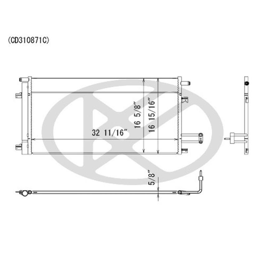 KOYORAD CD310871S Koyorad A/C Condenser CD310871S
