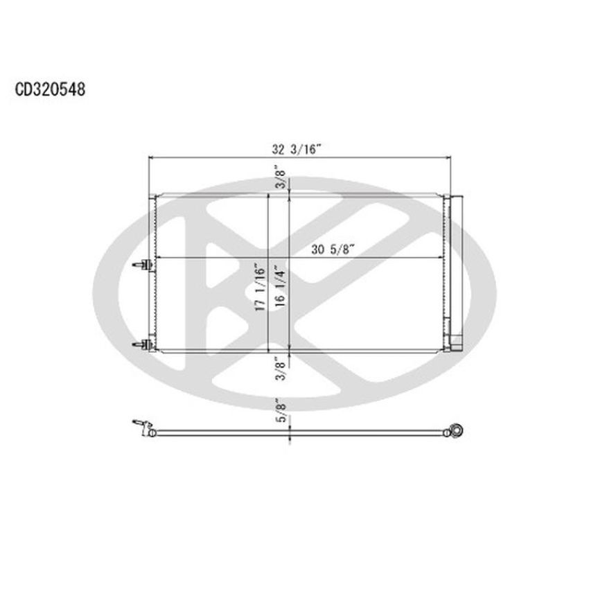 KOYORAD CD320548 Koyorad A/C Condenser CD320548