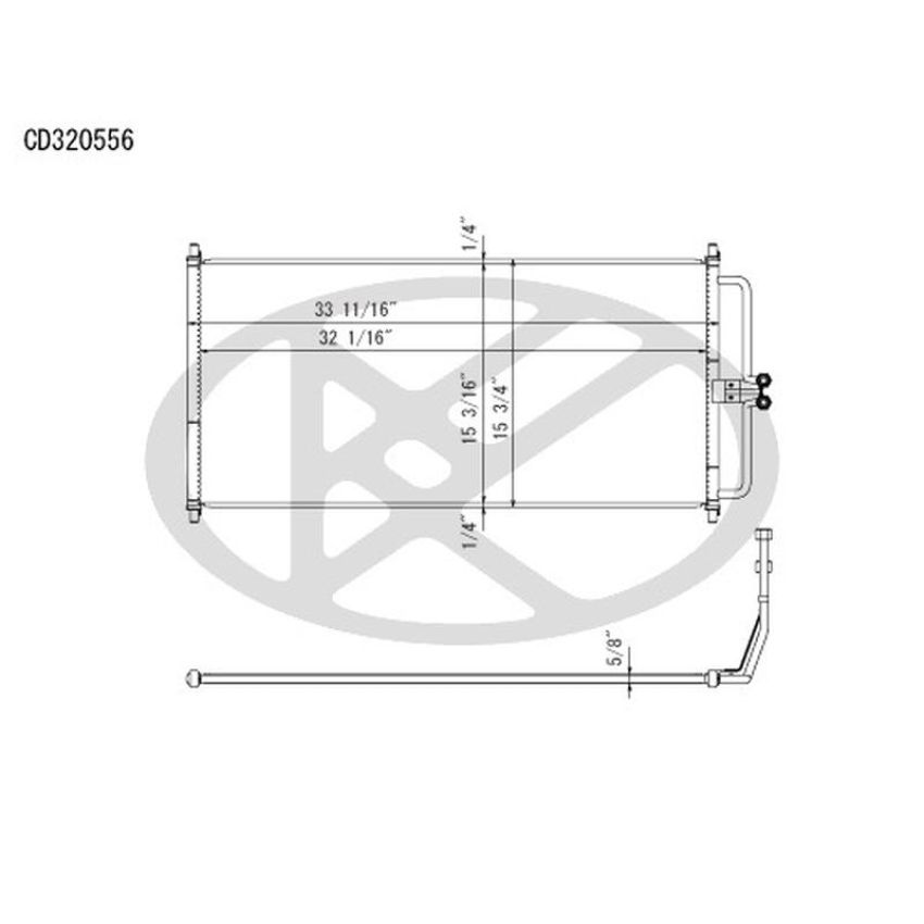 KOYORAD CD320556 Koyorad A/C Condenser CD320556