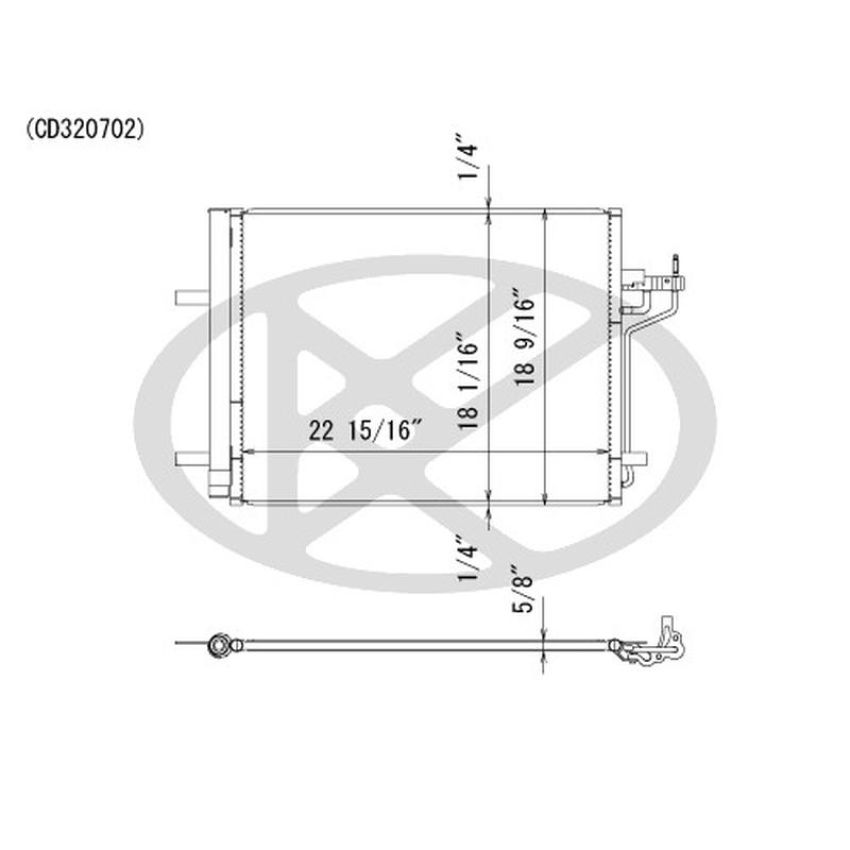 KOYORAD CD320702 Koyorad A/C Condenser CD320702