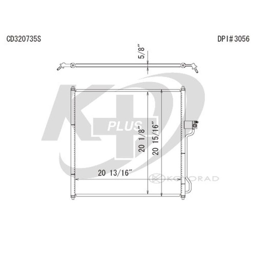 KOYORAD CD320735S Koyorad A/C Condenser CD320735S