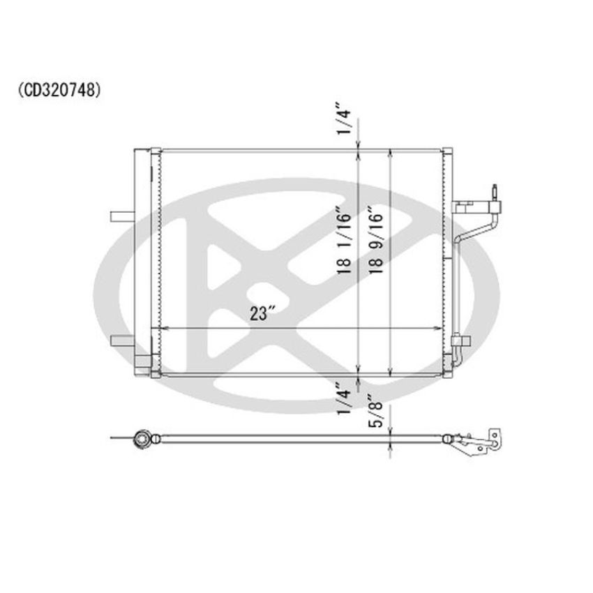 KOYORAD CD320748 Koyorad A/C Condenser CD320748