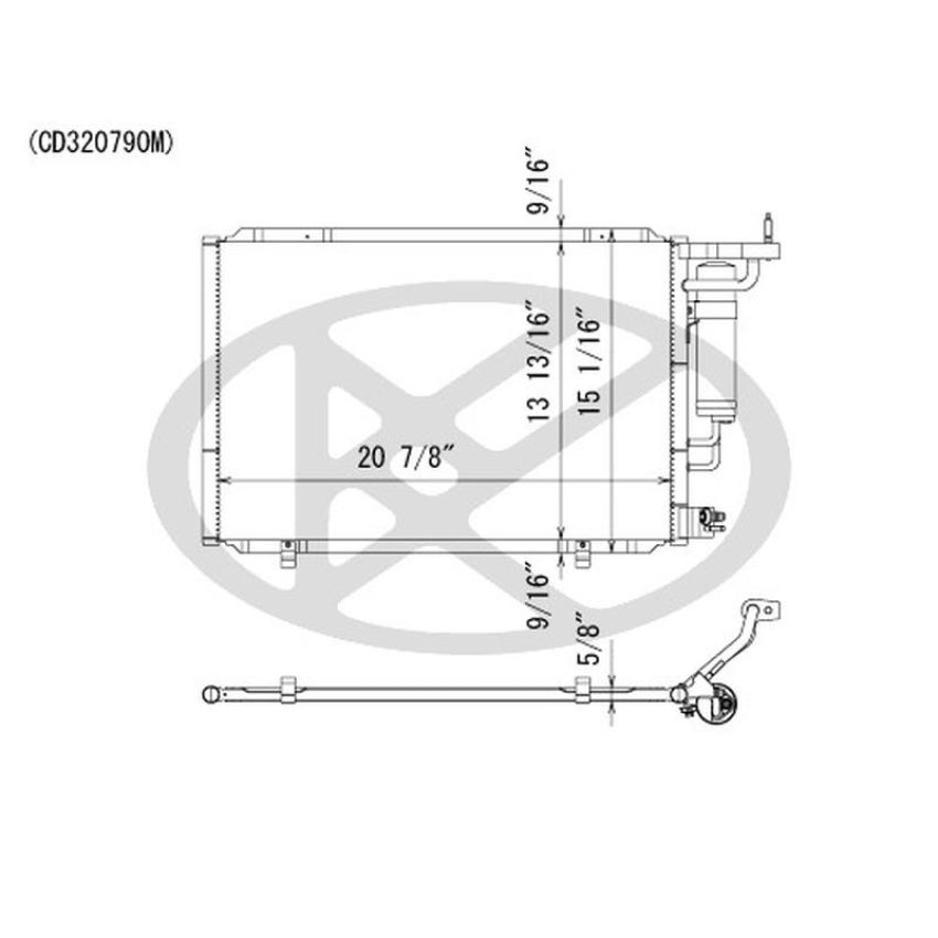 KOYORAD CD320790 Koyorad A/C Condenser CD320790