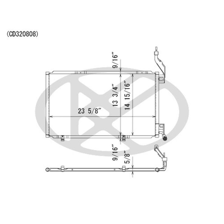 KOYORAD CD320808 Koyorad A/C Condenser CD320808