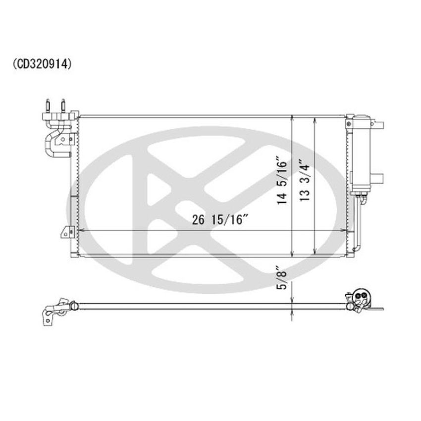 KOYORAD CD320914 Koyorad A/C Condenser CD320914