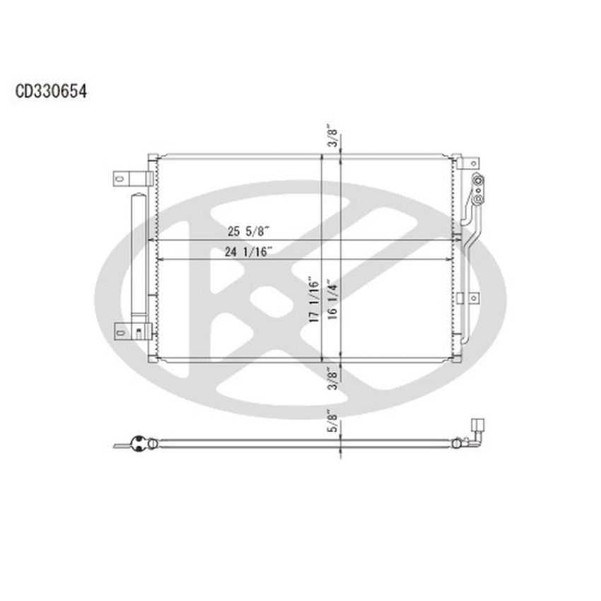 KOYORAD CD330654 Koyorad A/C Condenser CD330654