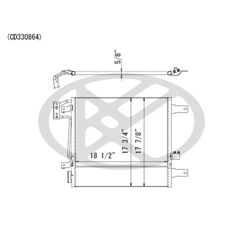 KOYORAD CD330864 Koyorad A/C Condenser CD330864
