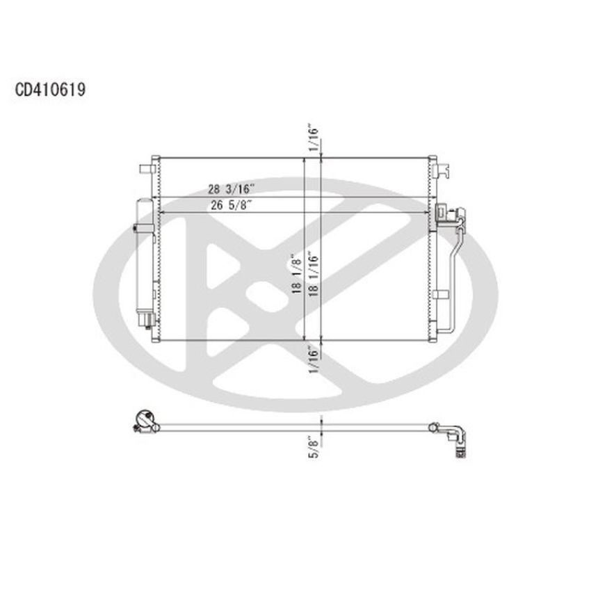 KOYORAD CD410619 Koyorad A/C Condenser CD410619