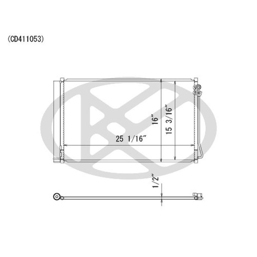 KOYORAD CD411053 Koyorad A/C Condenser CD411053