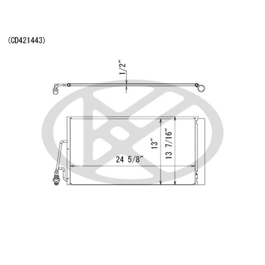 KOYORAD CD421443 Koyorad A/C Condenser CD421443