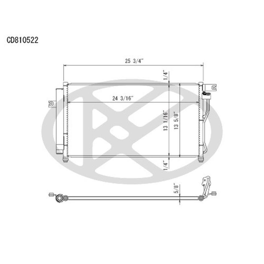 KOYORAD CD810522 Koyorad A/C Condenser CD810522