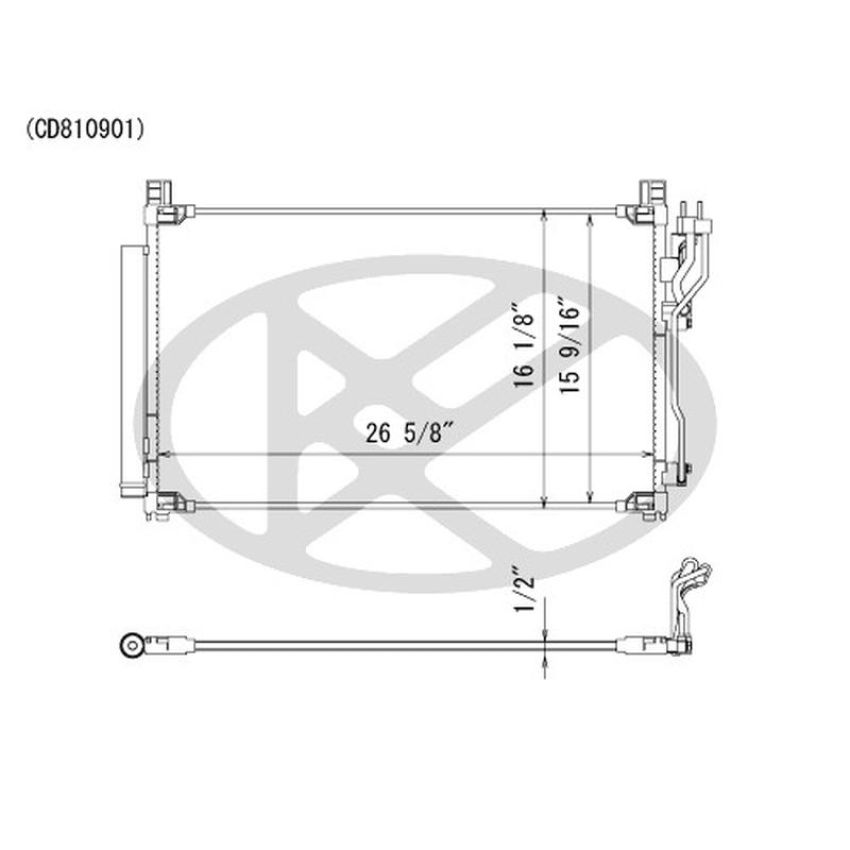 KOYORAD CD810901 Koyorad A/C Condenser CD810901