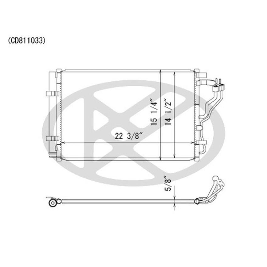 KOYORAD CD811033 Koyorad A/C Condenser CD811033