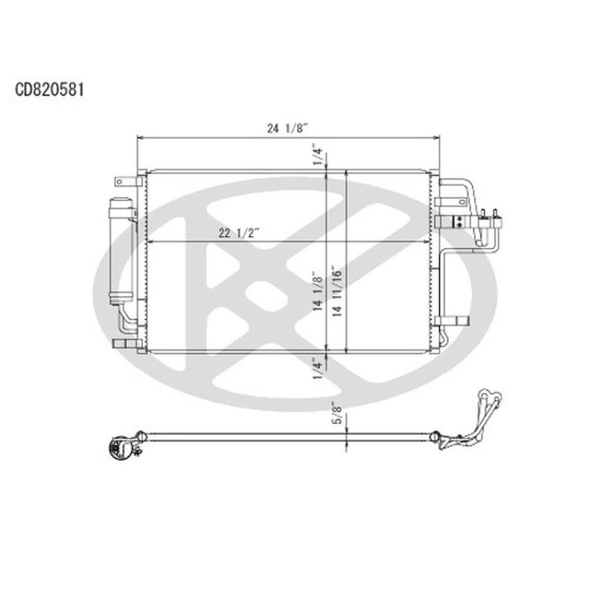KOYORAD CD820581 Koyorad A/C Condenser CD820581