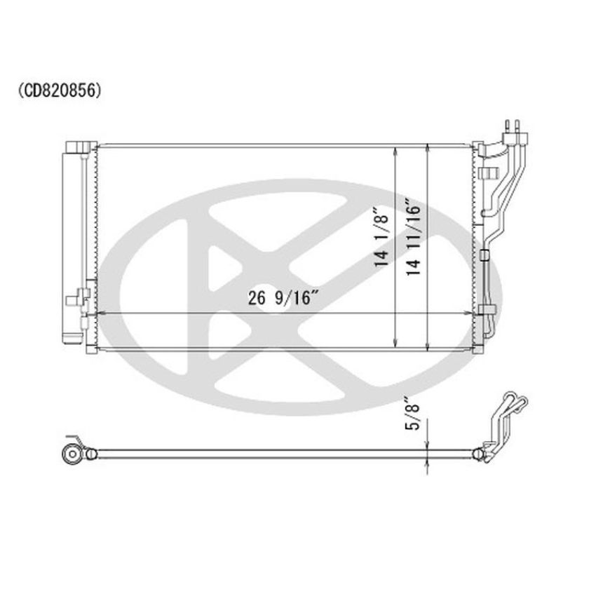 KOYORAD CD820856 Koyorad A/C Condenser CD820856