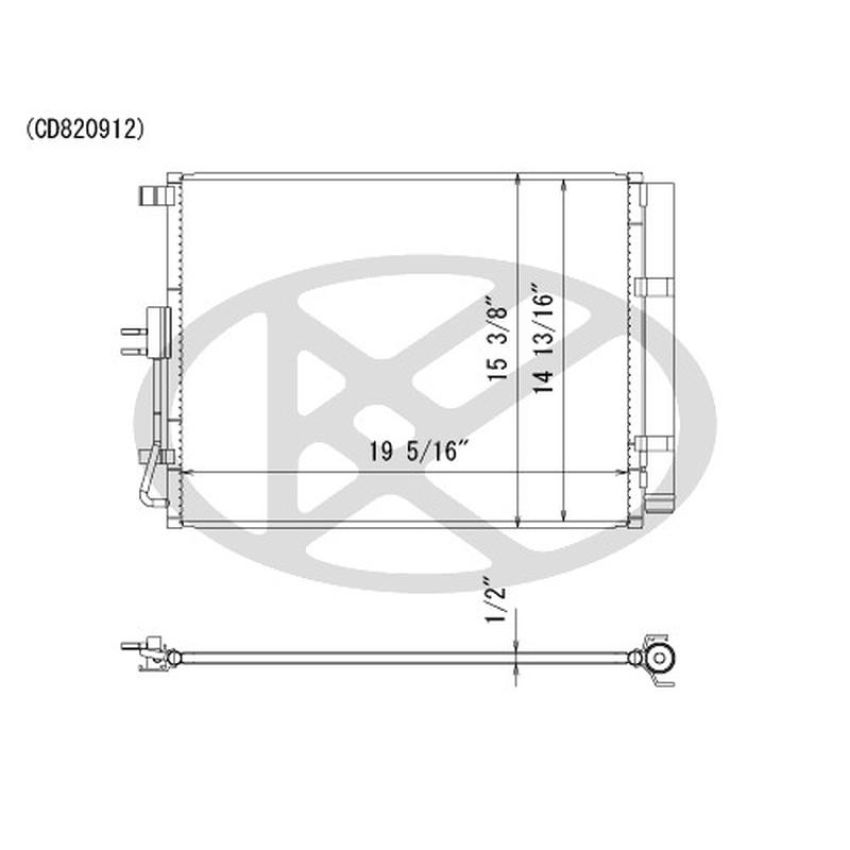 KOYORAD CD820912 Koyorad A/C Condenser CD820912