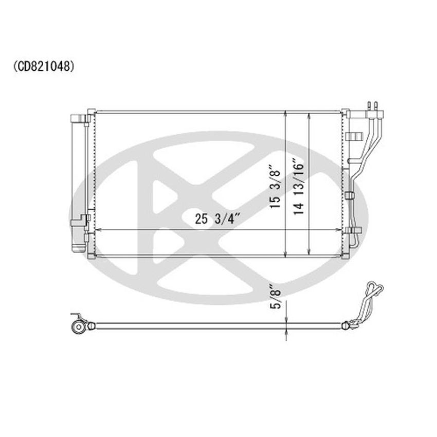 KOYORAD CD821048 Koyorad A/C Condenser CD821048